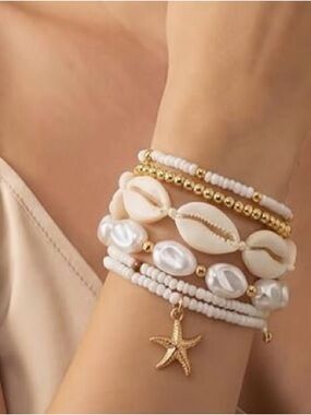 Aloha Bracelet 🐚 set (6) 14K stretch